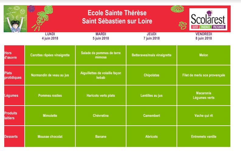 Cantine École Sainte ThérèseÉcole Sainte Thérèse